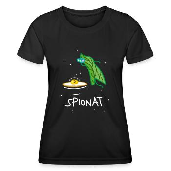 Spinat im Universum - Frauen Funktions-T-Shirt - Schwarz - Vorne - AI Model Female 172 light (172cm)