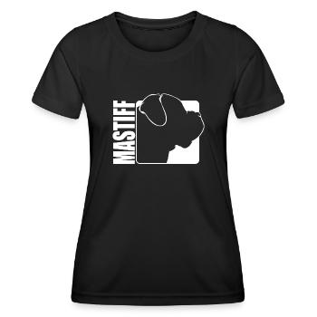 Mastiff Profil Chien Chiens Wilsigns - T-shirt sport Femme - noir - Devant - AI Model Female 172 light (172cm)