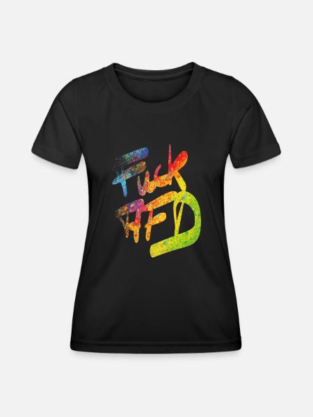 FCK AFD - Frauen Funktions-T-Shirt - Schwarz