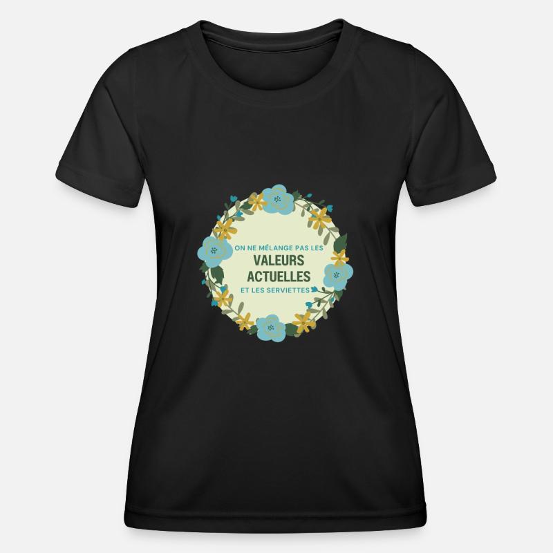 Current Values and Towels - Women's Functional T-Shirt - black