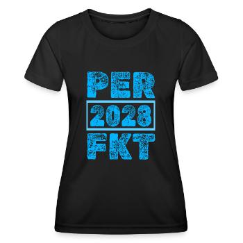 2028 - T-shirt sport Femme - noir - Devant - AI Model Female 172 light (172cm)