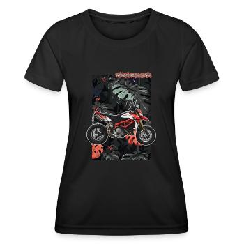 Superbike // Illustration - T-shirt sport Femme - noir - Devant - AI Model Female 172 light (172cm)