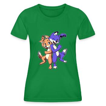 Poilu heureux - T-shirt sport Femme - vert - Devant - AI Model Female 172 dark (172cm)