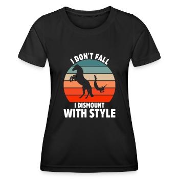 Acrobate Riding Rider Vaulter Acrobat - T-shirt sport Femme - noir - Devant - AI Model Female 172 light (172cm)