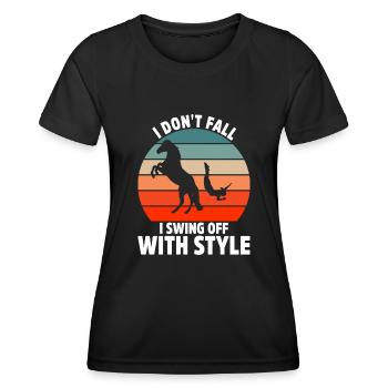 Acrobate Riding Rider Vaulter Acrobat - T-shirt sport Femme - noir - Devant - AI Model Female 172 light (172cm)
