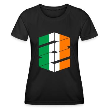 Ireland Flag Vintage Irish Flag Dublin - Women's Functional T-Shirt - black - Front - AI Model Female 172 light (172cm)