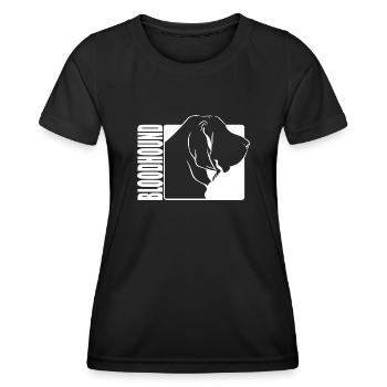 Profil Limier Chiens Chien Wilsigns - T-shirt sport Femme - noir - Devant - AI Model Female 172 light (172cm)