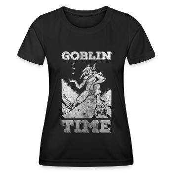 Lustige mittelalterliche Kreatur Kobold - Frauen Funktions-T-Shirt - Schwarz - Vorne - AI Model Female 172 light (172cm)