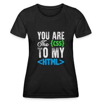 Drôle d’ordinateur nerd chemise & cadeau - T-shirt sport Femme - noir - Devant - AI Model Female 172 light (172cm)