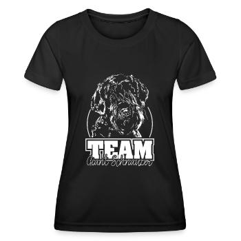 TEAM GIANT SCHNAUZER Hundesport Hunde IGP Wilsigns - Frauen Funktions-T-Shirt - Schwarz - Vorne - AI Model Female 172 light (172cm)