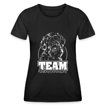 TEAM Riesenschnauzer Hunde Hund Wilsigns IGP - Frauen Funktions-T-Shirt - Schwarz - Vorne - AI Model Female 172 light (172cm)