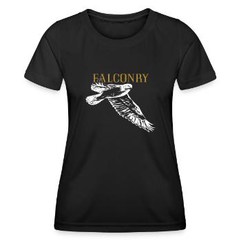 Peregrine falcon silhouette for falconers and falconers - Women's Functional T-Shirt - black - Front - AI Model Female 172 light (172cm)