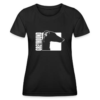 Greyhound Profile Dogs Dog Wilsigns - Women's Functional T-Shirt - black - Front - AI Model Female 172 light (172cm)