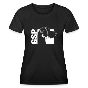 GSP German Shorthaired Pointer Profil Wilsigns - Frauen Funktions-T-Shirt - Schwarz - Vorne - AI Model Female 172 light (172cm)