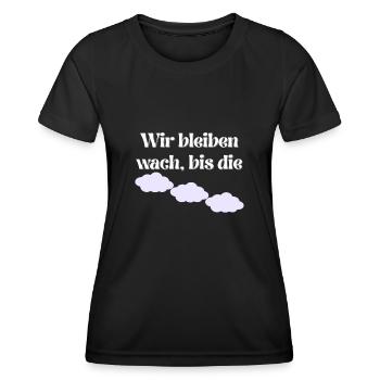 Lila Wolken Song - Frauen Funktions-T-Shirt - Schwarz - Vorne - AI Model Female 172 light (172cm)