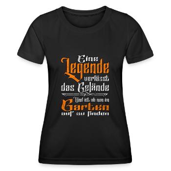 Gärtner in Rente - Frauen Funktions-T-Shirt - Schwarz - Vorne - AI Model Female 172 light (172cm)