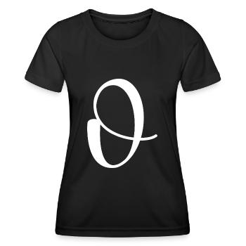 Calligraphy, initial O - Women's Functional T-Shirt - black - Front - AI Model Female 172 light (172cm)
