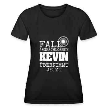 Kevin - Frauen Funktions-T-Shirt - Schwarz - Vorne - AI Model Female 172 light (172cm)