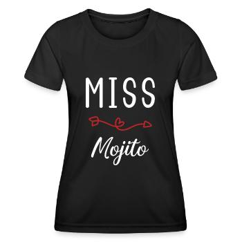 Miss Mojito - T-shirt sport Femme - noir - Devant - AI Model Female 172 light (172cm)