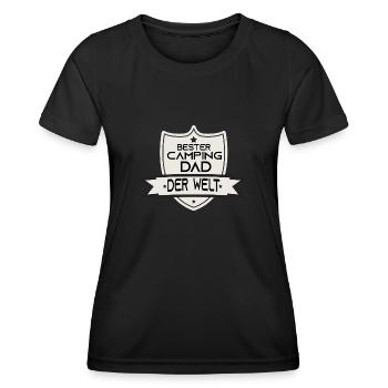 Bester Camping Dad der Welt - Frauen Funktions-T-Shirt - Schwarz - Vorne - AI Model Female 172 light (172cm)