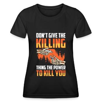 Nichtraucher Disziplin Nicht Rauchen Sucht - Frauen Funktions-T-Shirt - Schwarz - Vorne - AI Model Female 172 light (172cm)