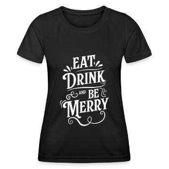 Comptoir alimentaire gourmet - T-shirt sport Femme - noir - Devant - AI Model Female 172 light (172cm)