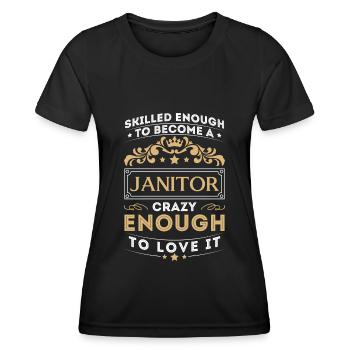 Handwerker Hausverwalter Reiniger - Frauen Funktions-T-Shirt - Schwarz - Vorne - AI Model Female 172 light (172cm)