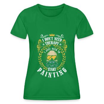 Künstler Spraydose Farbe Malerin - Frauen Funktions-T-Shirt - Kelly Green - Vorne - AI Model Female 172 dark (172cm)