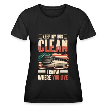 Fahrer Beruf Arbeit Kraftfahrer - Frauen Funktions-T-Shirt - Schwarz - Vorne - AI Model Female 172 light (172cm)
