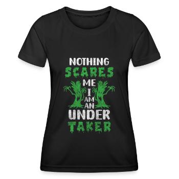 Undertaker Funeral Coffin Vocation - Women's Functional T-Shirt - black - Front - AI Model Female 172 light (172cm)