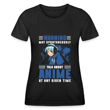Cosplay Japon Animes Waifu - T-shirt sport Femme - noir - Devant - AI Model Female 172 light (172cm)