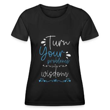 Problème? Pas mon problème de sarcasme - T-shirt sport Femme - noir - Devant - AI Model Female 172 light (172cm)