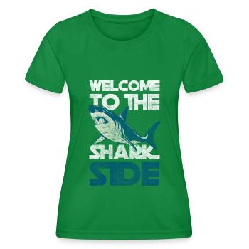 Requins Roi des animaux de mer - T-shirt sport Femme - vert - Devant - AI Model Female 172 dark (172cm)