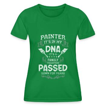 Vernisseur Peinture Peinture Maître Peintre - T-shirt sport Femme - vert - Devant - AI Model Female 172 dark (172cm)