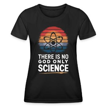 Athéisme, athée, anti-religion, agnostique - T-shirt sport Femme - noir - Devant - AI Model Female 172 light (172cm)