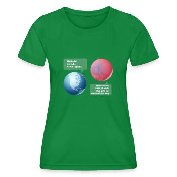 Disgusting - Homo sapiens! (Simple Edition) - Women's Functional T-Shirt - kelly green - Front - AI Model Female 172 dark (172cm)