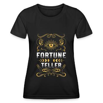 Kristallkugel Prognosen Hellsehen Sternzeichen - Frauen Funktions-T-Shirt - Schwarz - Vorne - AI Model Female 172 light (172cm)