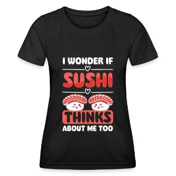 Japanisch Essen Lecker Küche - Frauen Funktions-T-Shirt - Schwarz - Vorne - AI Model Female 172 light (172cm)