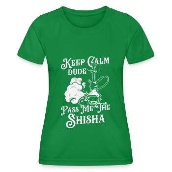 Wasserpfeife Dampf Pfeife Orient - Frauen Funktions-T-Shirt - Kelly Green - Vorne - AI Model Female 172 dark (172cm)