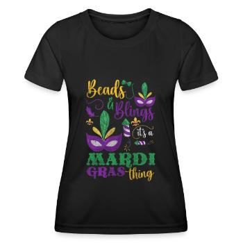 Carnival Celebration Colorful Beads - Women's Functional T-Shirt - black - Front - AI Model Female 172 light (172cm)
