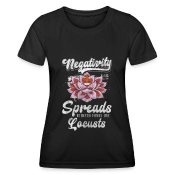 Méditation Paix Hindou - T-shirt sport Femme - noir - Devant - AI Model Female 172 light (172cm)