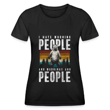 Grizzly Power Paws Hunting - Women's Functional T-Shirt - black - Front - AI Model Female 172 light (172cm)