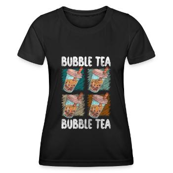 Bubble Tea Taiwan Sirup Erfrischung - Frauen Funktions-T-Shirt - Schwarz - Vorne - AI Model Female 172 light (172cm)