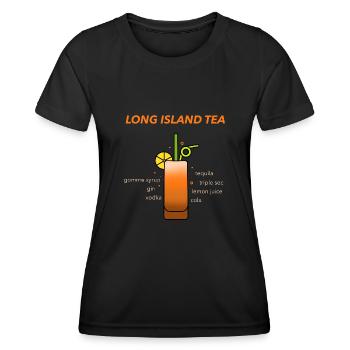 Long Iceland Ice Tea Cocktail Cadeau - T-shirt sport Femme - noir - Devant - AI Model Female 172 light (172cm)