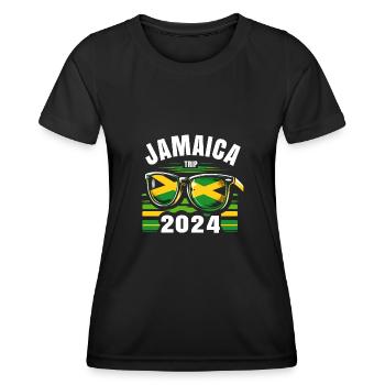 Voyage en Jamaïque 2024 - T-shirt sport Femme - noir - Devant - AI Model Female 172 light (172cm)