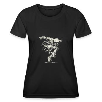 Street Dance Energy Hip Hop Dancer - Frauen Funktions-T-Shirt - Schwarz - Vorne - AI Model Female 172 light (172cm)
