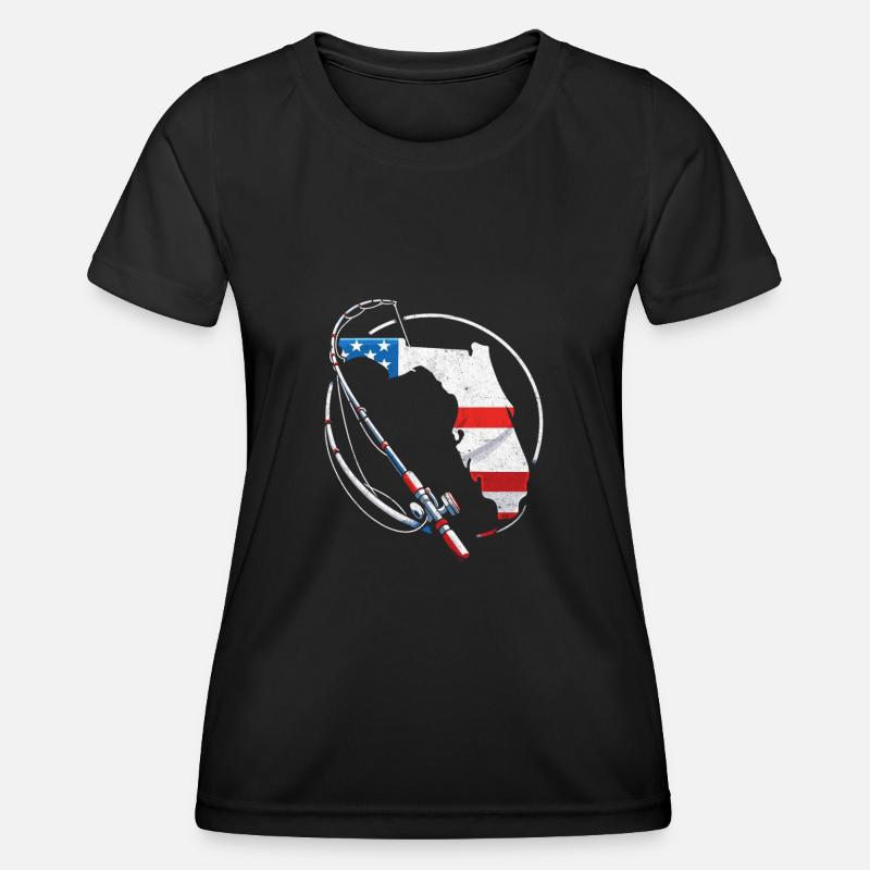 Fishing in Florida - Women's Functional T-Shirt - black