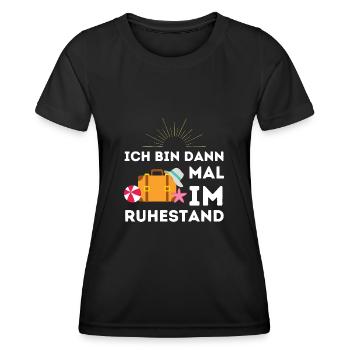 Ich bin dann mal im Ruhestand Geschenk - Frauen Funktions-T-Shirt - Schwarz - Vorne - AI Model Female 172 light (172cm)