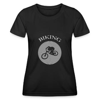 biking - Frauen Funktions-T-Shirt - Schwarz - Vorne - AI Model Female 172 light (172cm)