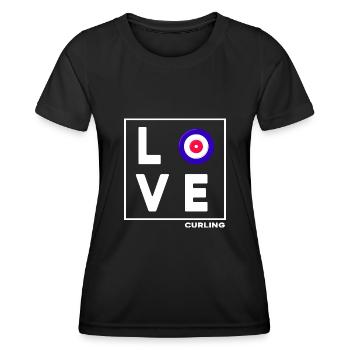 curling curling curling stone curling-love - Women's Functional T-Shirt - black - Front - AI Model Female 172 light (172cm)